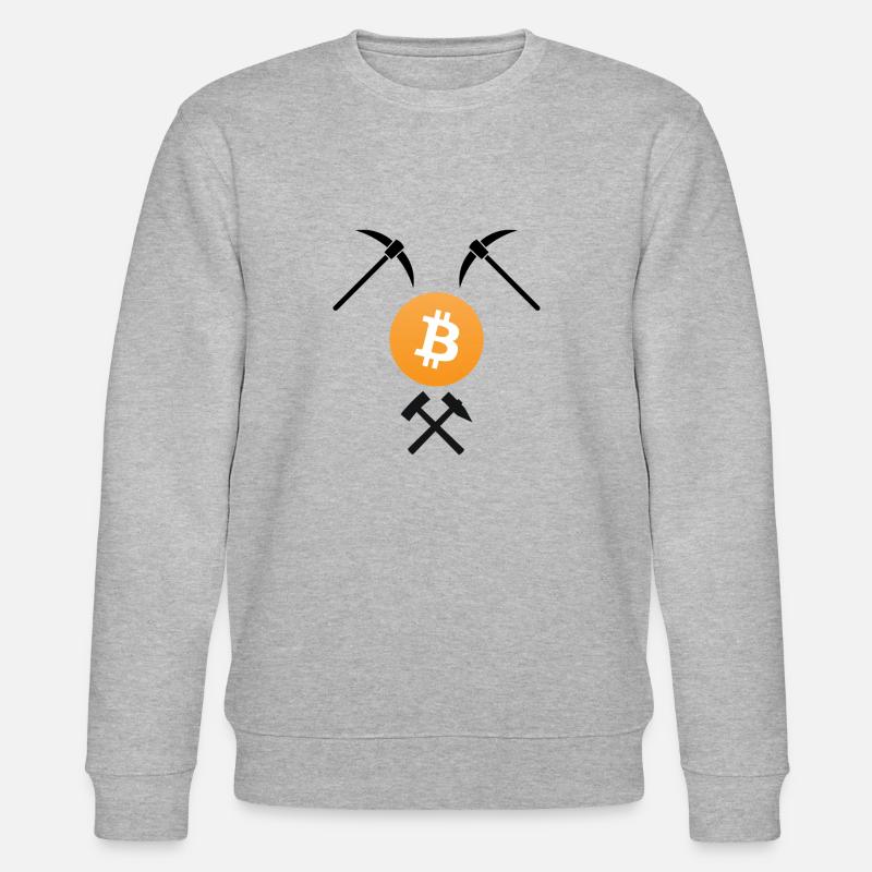 Bitcoin Mining - Stanley/Stella Unisex Bio-Sweatshirt CHANGER  - Grau meliert