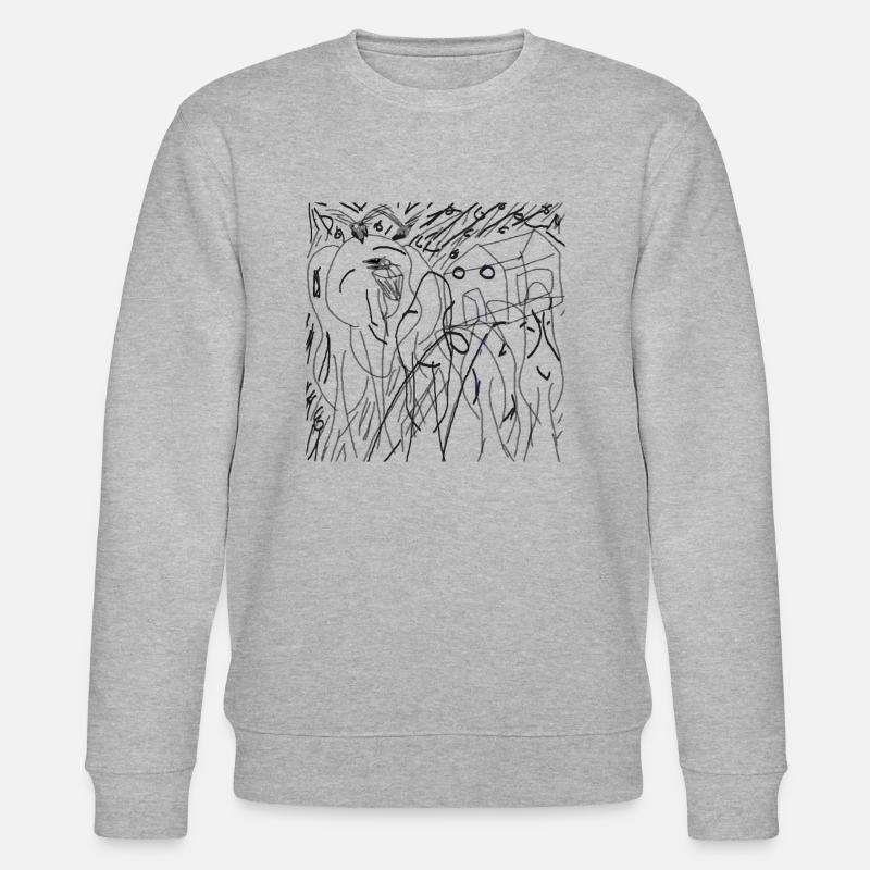 Transparenter animierter Wald - Stanley/Stella Unisex Bio-Sweatshirt CHANGER  - Grau meliert