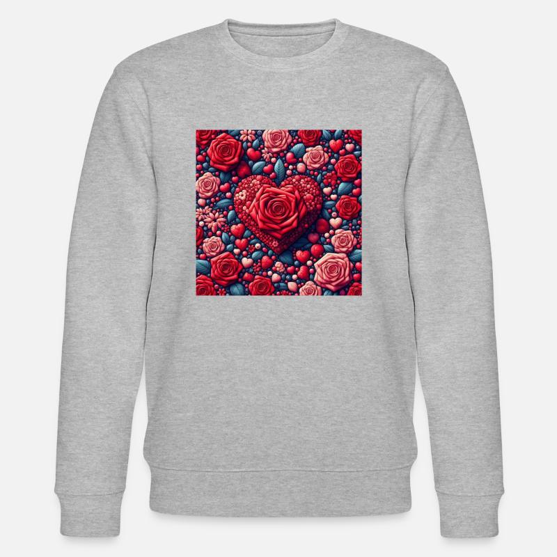 Joyeuse Saint-Valentin - Sweat bio CHANGER Stanley/Stella Unisexe - gris chiné