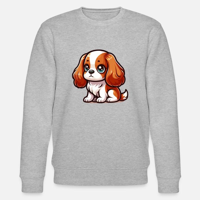 Chibi cavalier king charles - Sweat bio CHANGER Stanley/Stella Unisexe - gris chiné