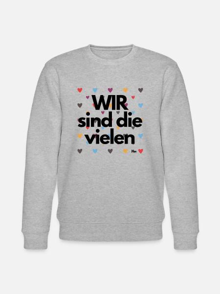 WIR sind die vielen - Stanley/Stella Unisex Bio-Sweatshirt CHANGER  - Grau meliert