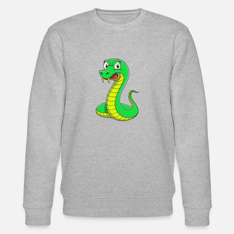 Serpent dégoûté : une expression sinueuse - Sweat bio CHANGER Stanley/Stella Unisexe - gris chiné