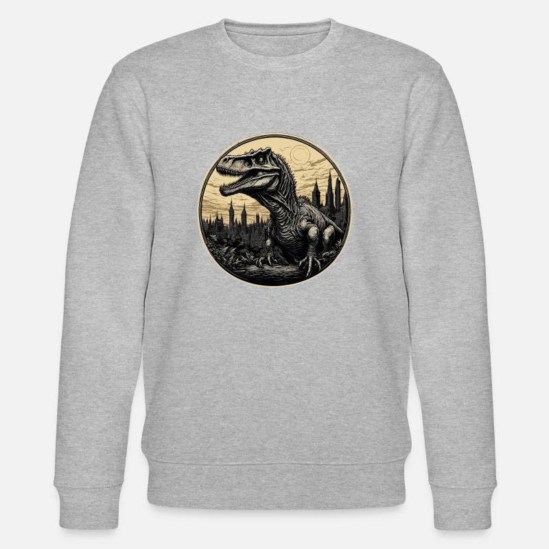 Dinosaurier / Tier / Urzeit / Reptil / Jungs - Stanley/Stella Unisex Bio-Sweatshirt CHANGER - Grau meliert