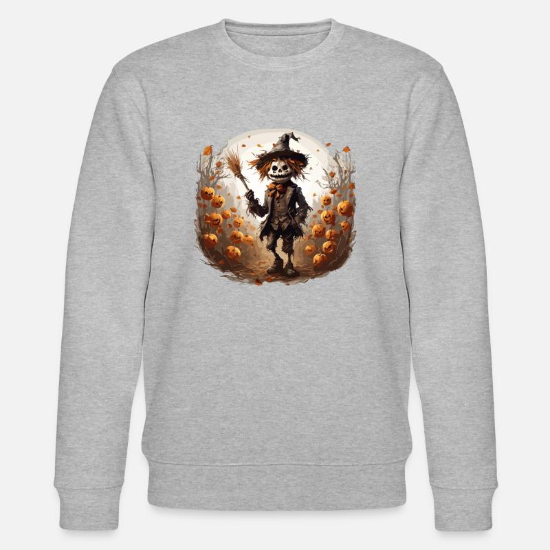 Vogelscheuche / Erntehelfer / Maisfeld / Feld - Stanley/Stella Unisex Bio-Sweatshirt CHANGER  - Grau meliert