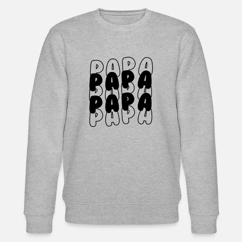 Papa schwarz - Stanley/Stella Unisex Bio-Sweatshirt CHANGER  - Grau meliert