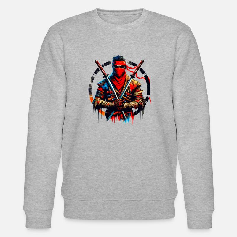Ninja Shinobi - Stanley/Stella Unisex Bio-Sweatshirt CHANGER  - Grau meliert