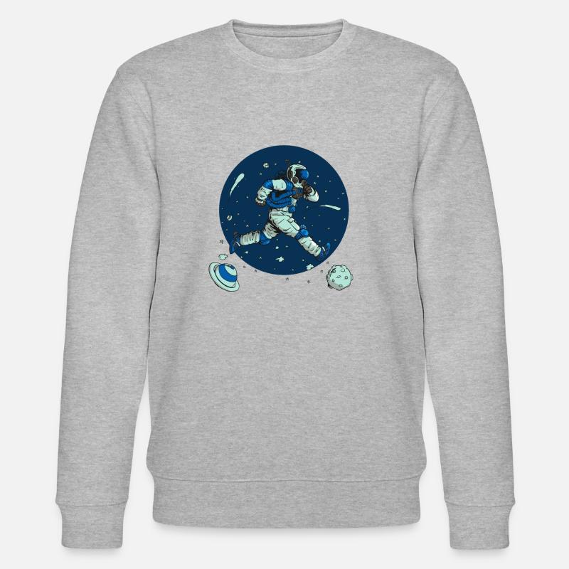 Kosmonauten-Läufer - Stanley/Stella Unisex Bio-Sweatshirt CHANGER  - Grau meliert