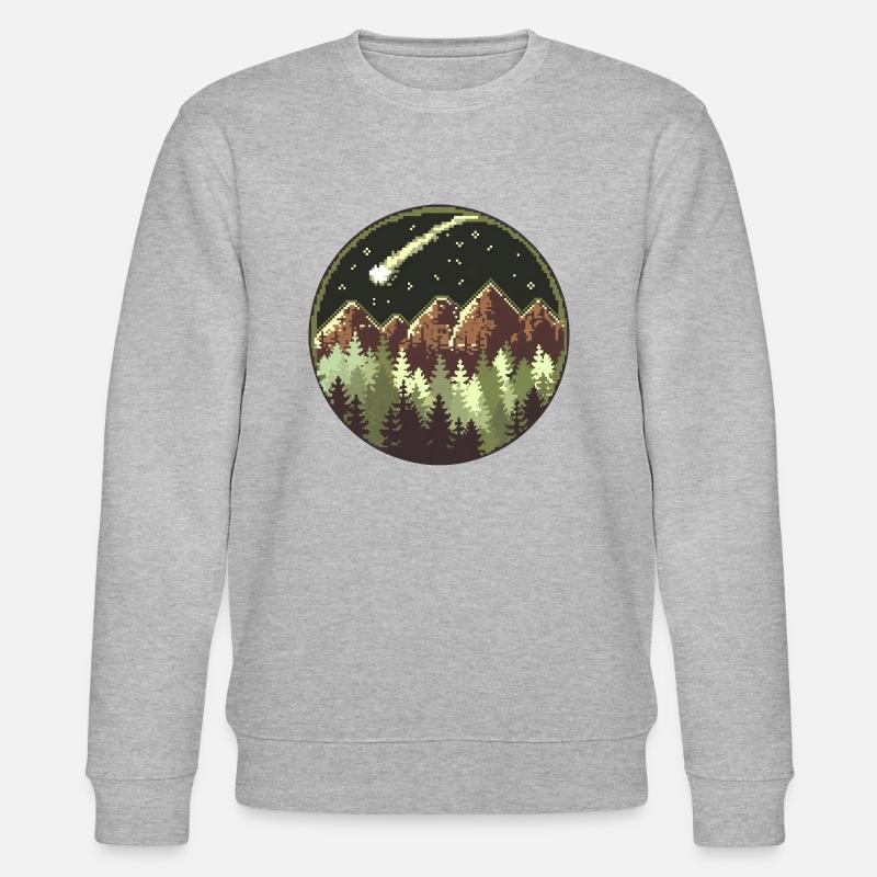 Pixel-Wald - Stanley/Stella Unisex Bio-Sweatshirt CHANGER  - Grau meliert