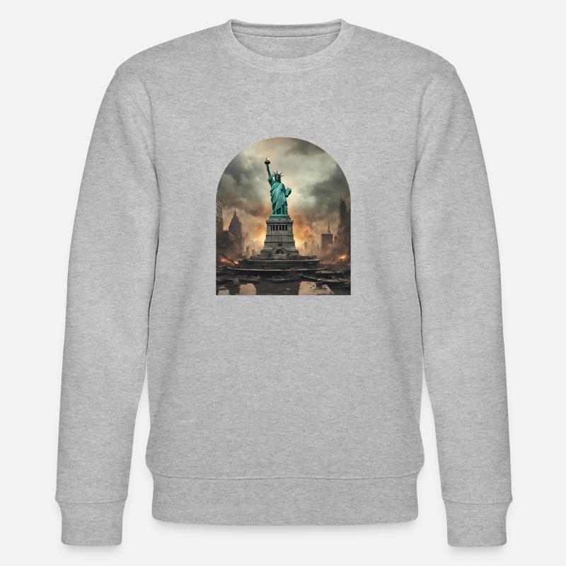 Freiheitsstatue - Stanley/Stella Unisex Bio-Sweatshirt CHANGER  - Grau meliert