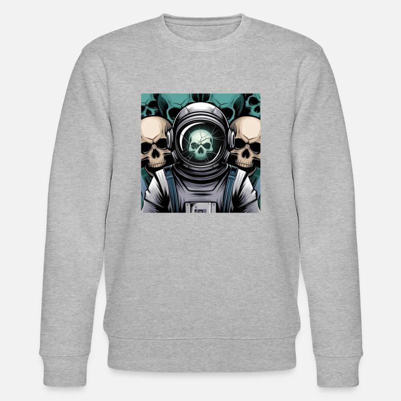 Psychedelischer Raum - Stanley/Stella Unisex Bio-Sweatshirt CHANGER  - Grau meliert