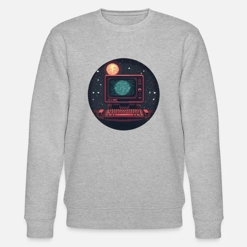Galaxy Computer - Stanley/Stella CHANGER Unisex Organic Sweatshirt - heather grey