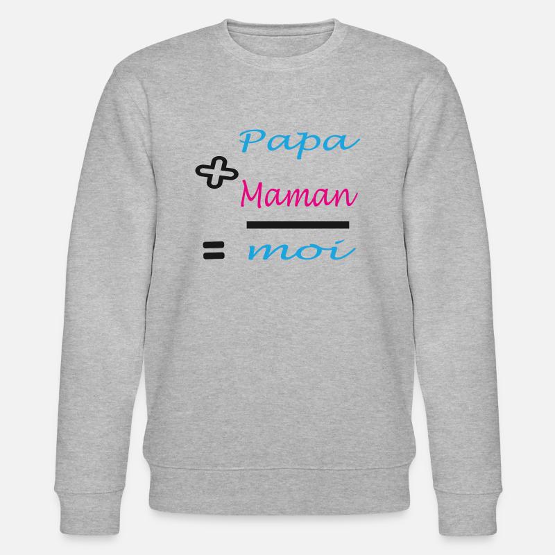 Papa plus Mama - Stanley/Stella Unisex Bio-Sweatshirt CHANGER  - Grau meliert