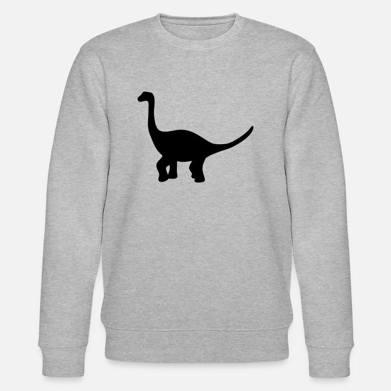 Dinosaurier Brachiosaurus Geschenk - Stanley/Stella Unisex Bio-Sweatshirt CHANGER  - Grau meliert