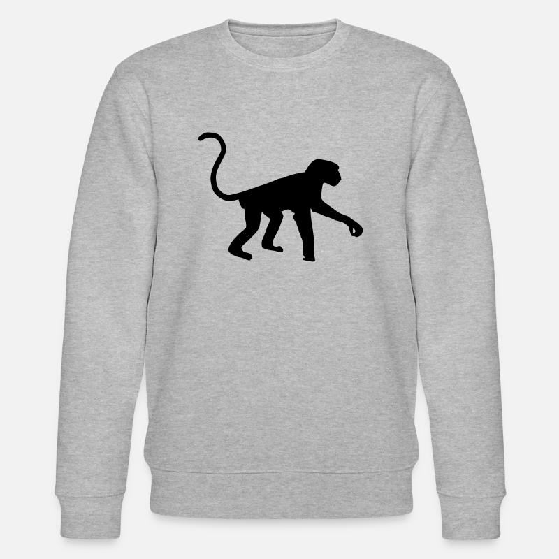 Affe - Stanley/Stella Unisex Bio-Sweatshirt CHANGER  - Grau meliert