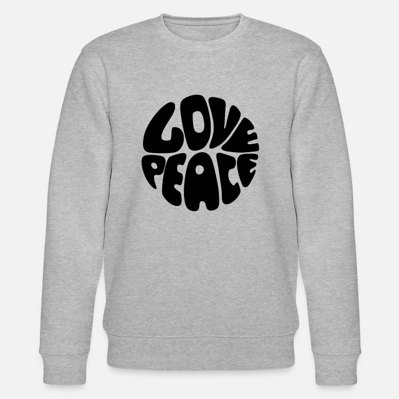 Love & Peace - Stanley/Stella Unisex Bio-Sweatshirt CHANGER  - Grau meliert