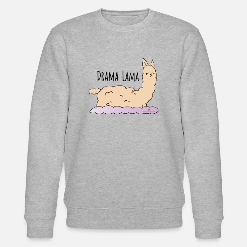 No Drama Lama... - Stanley/Stella Unisex Bio-Sweatshirt CHANGER  - Grau meliert