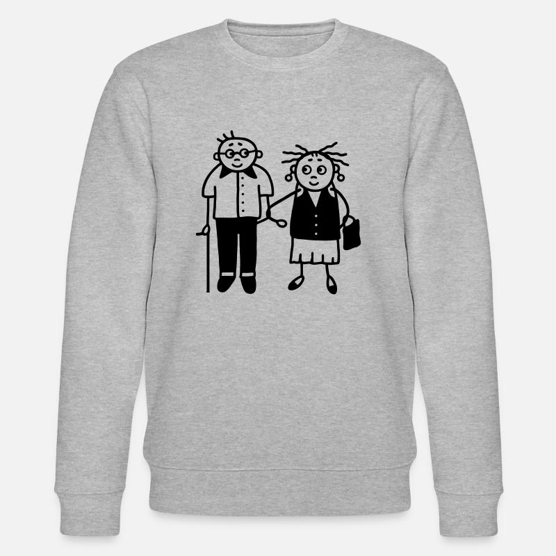 Oma & Opa - Ehepaar - Rentner - Stanley/Stella Unisex Bio-Sweatshirt CHANGER  - Grau meliert