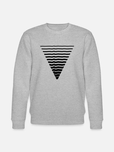 Linjer mange slag trekantmønster figur - Stanley/Stella CHANGER økologisk unisex-sweatshirt - gråmelert