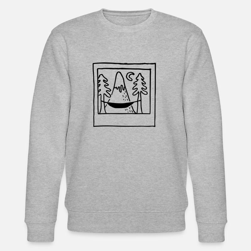 Hängematte in den Bergen - schwarz - Stanley/Stella Unisex Bio-Sweatshirt CHANGER  - Grau meliert