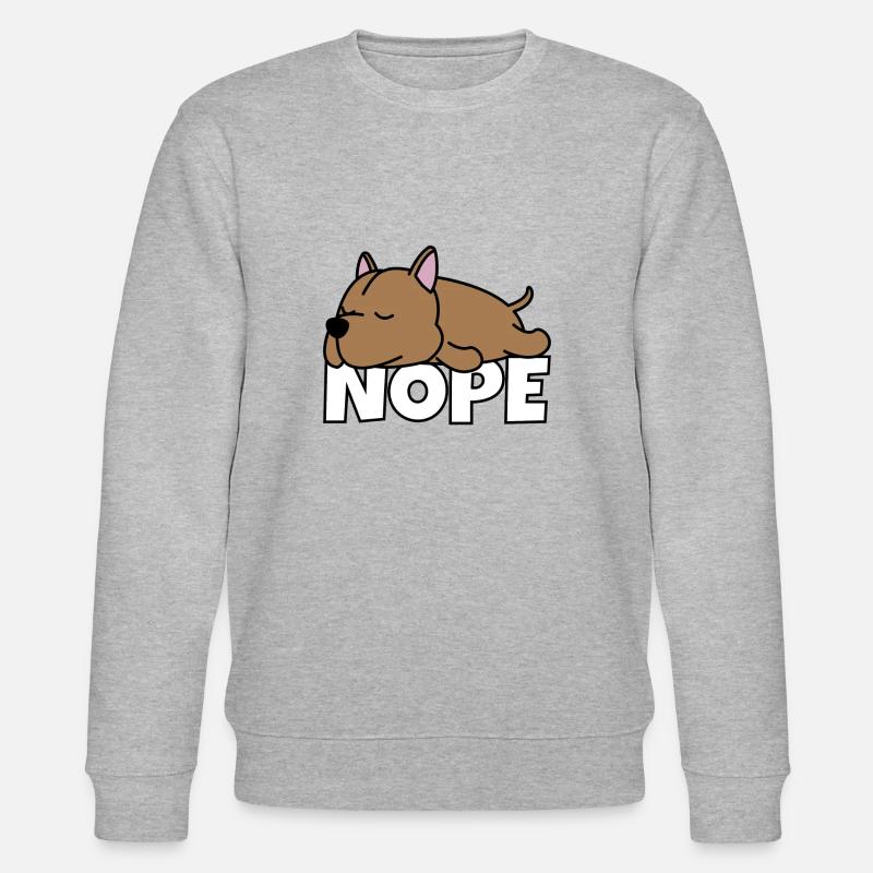 Nope Pitbull - Stanley/Stella Unisex Bio-Sweatshirt CHANGER  - Grau meliert