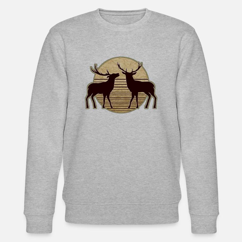 Hirsch - Stanley/Stella Unisex Bio-Sweatshirt CHANGER  - Grau meliert