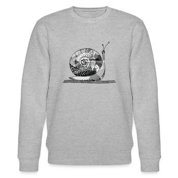 snail - Stanley/Stella CHANGER Unisex Organic Sweatshirt - heather grey - Front - Nik (191cm) & Marisol (170cm)