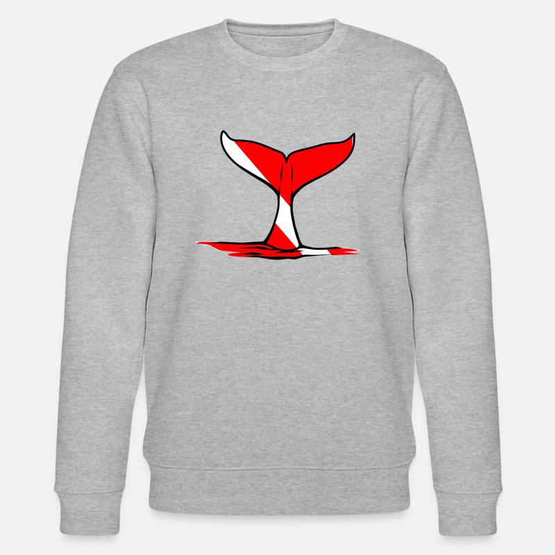 Whale Fin par Scuba.Style - Sweat bio CHANGER Stanley/Stella Unisexe - gris chiné