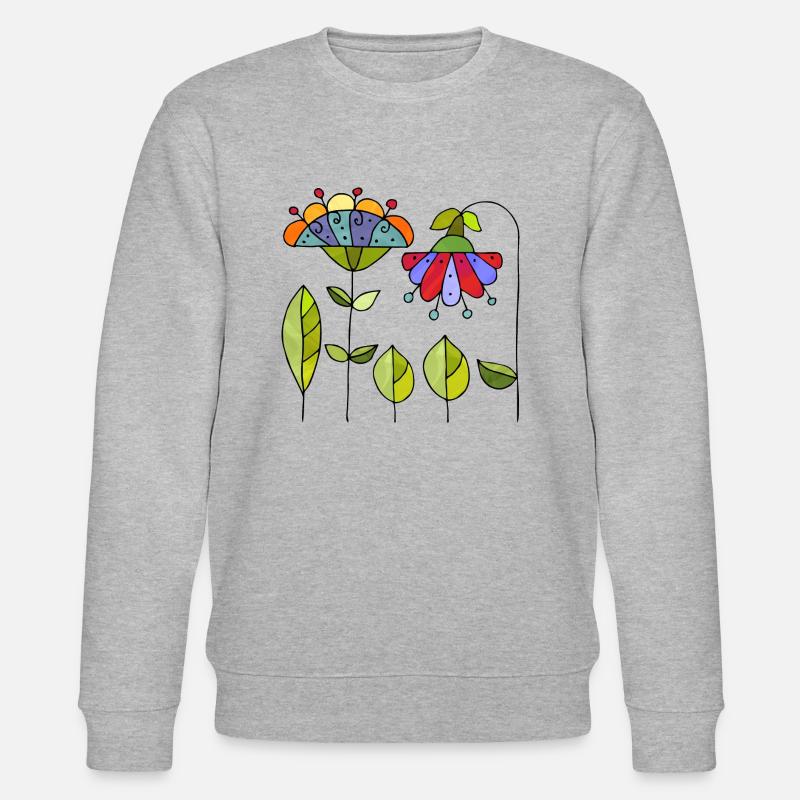 Blumen - Stanley/Stella Unisex Bio-Sweatshirt CHANGER  - Grau meliert