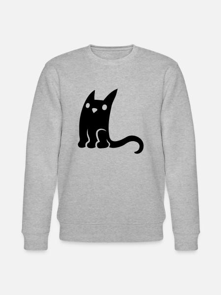 Petit chat mignon noir - Sweat bio CHANGER Stanley/Stella Unisexe - gris chiné