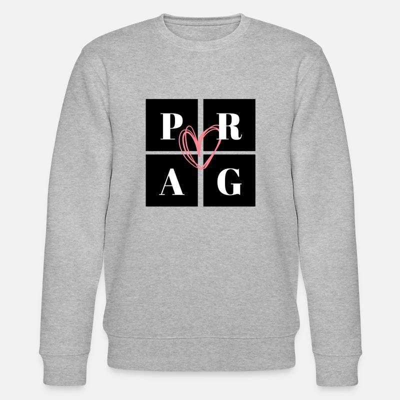 Prag mit Herz - Stanley/Stella Unisex Bio-Sweatshirt CHANGER  - Grau meliert