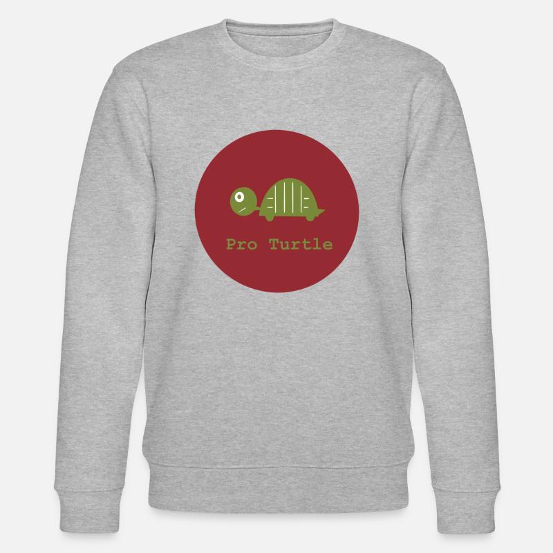 Pro Turtle, Pro Schildkröte - Stanley/Stella Unisex Bio-Sweatshirt CHANGER  - Grau meliert