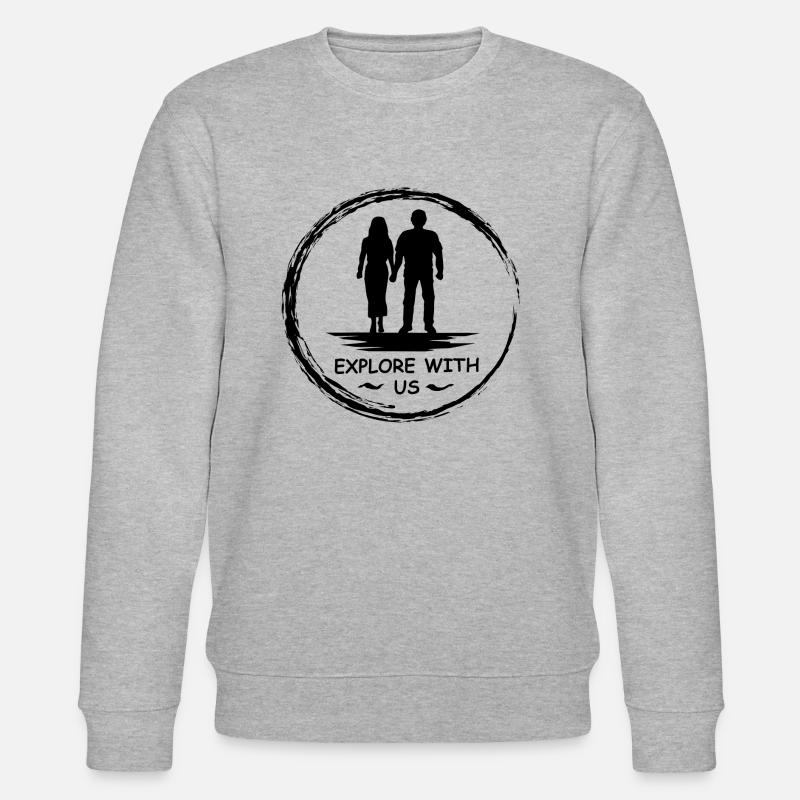 Explore with us - Paar - Stanley/Stella Unisex Bio-Sweatshirt CHANGER  - Grau meliert
