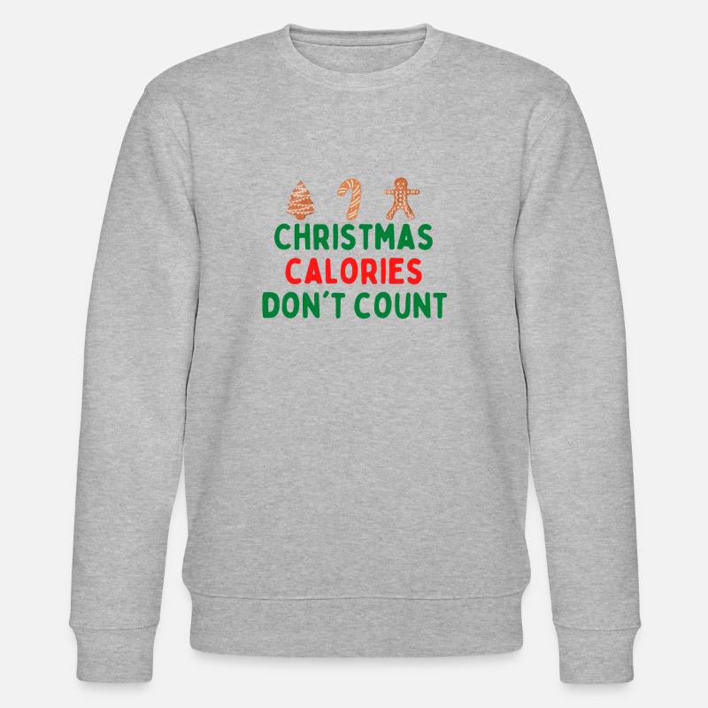 Weihnachtskalorien zählen nicht - Stanley/Stella Unisex Bio-Sweatshirt CHANGER  - Grau meliert
