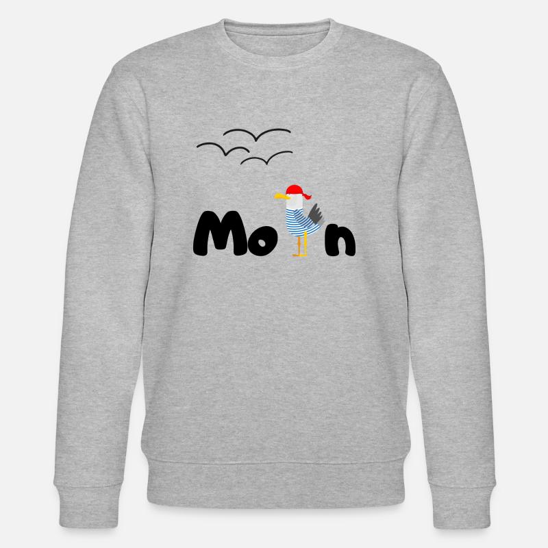 moin möwe - Stanley/Stella Unisex Bio-Sweatshirt CHANGER  - Grau meliert