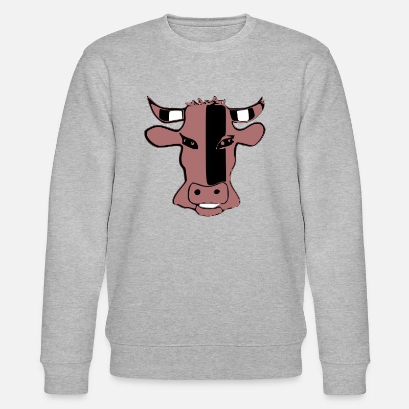 Stylized cow's head - Stanley/Stella CHANGER Unisex Organic Sweatshirt - heather grey