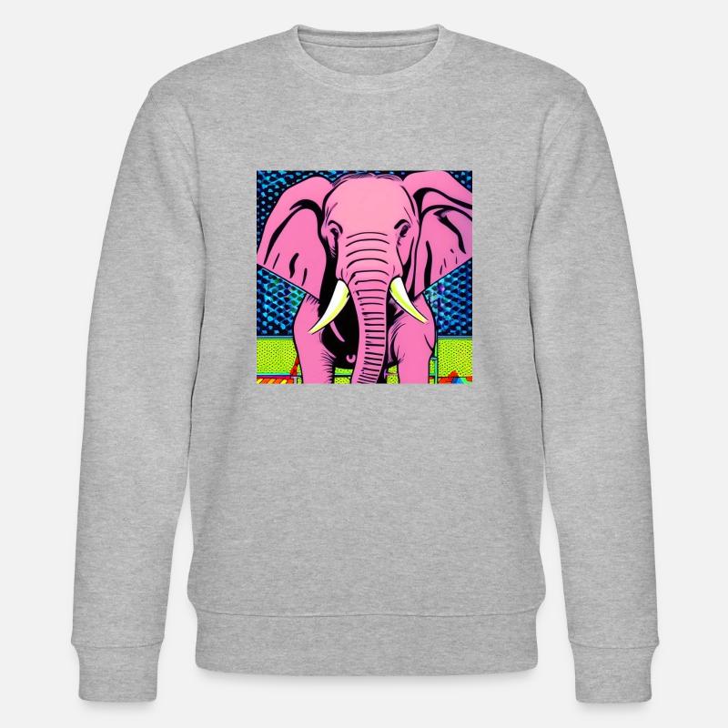 help_for_elephants_08 - Stanley/Stella Unisex Bio-Sweatshirt CHANGER  - Grau meliert
