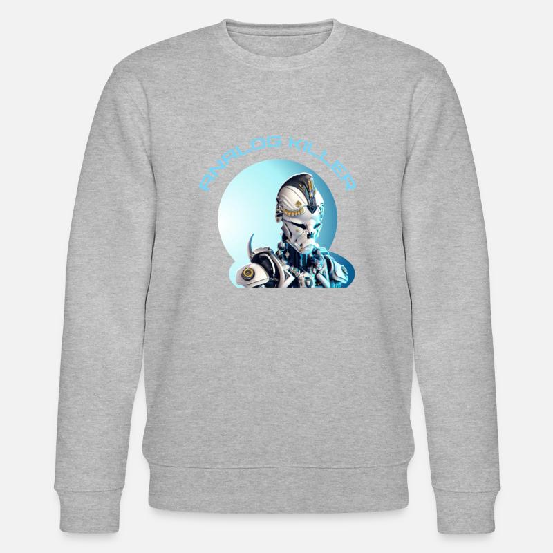 Skelettkopf - ANALOG KILLER - Stanley/Stella Unisex Bio-Sweatshirt CHANGER  - Grau meliert