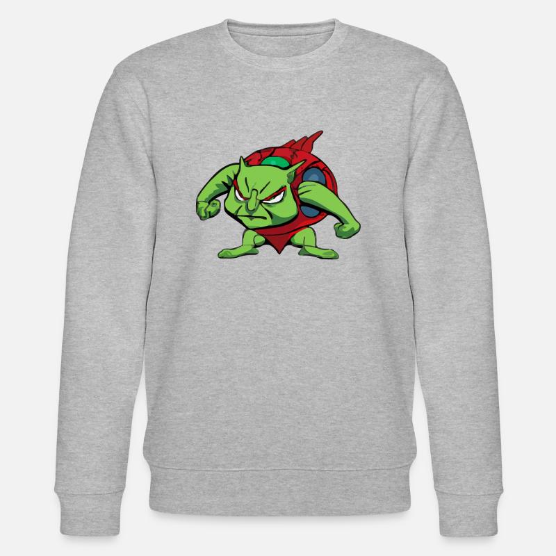 Warry the warrior turtle - Stanley/Stella CHANGER Unisex Organic Sweatshirt - heather grey