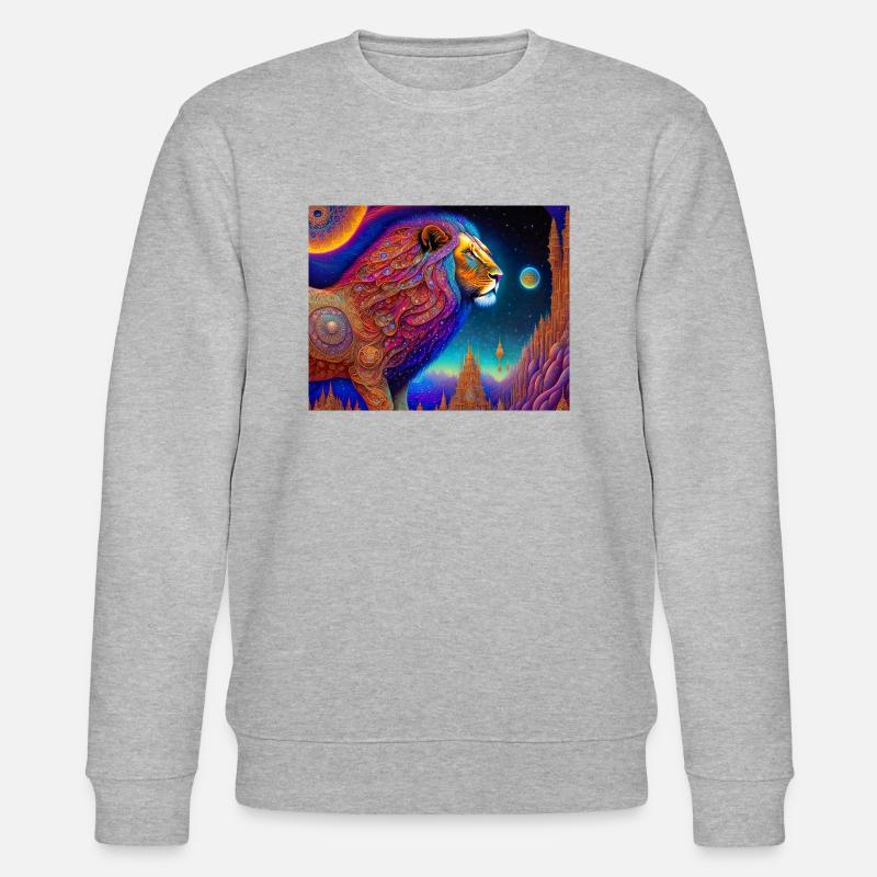 Löwe - Stanley/Stella Unisex Bio-Sweatshirt CHANGER  - Grau meliert