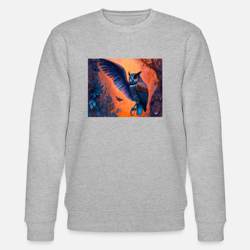 Eule - Stanley/Stella Unisex Bio-Sweatshirt CHANGER  - Grau meliert