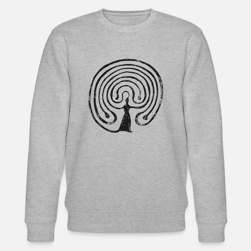 Labyrinth - Stanley/Stella Unisex Bio-Sweatshirt CHANGER  - Grau meliert