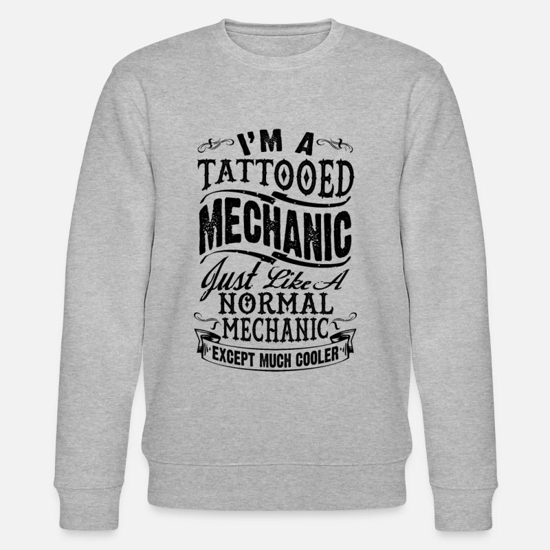 Tätowierter Mechaniker - Stanley/Stella Unisex Bio-Sweatshirt CHANGER - Grau meliert