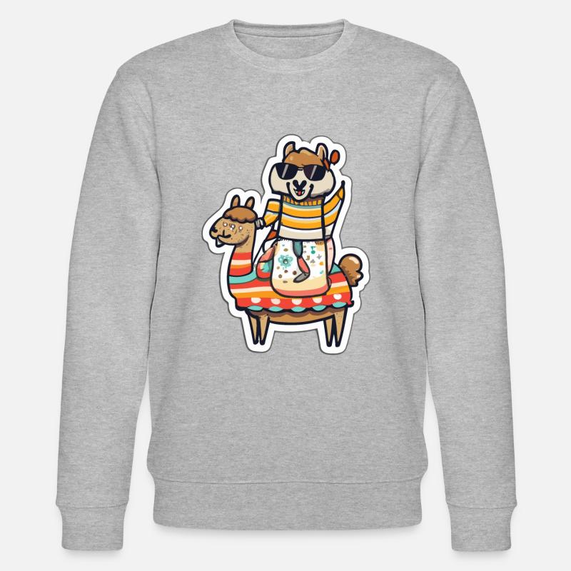 Lama - Stanley/Stella Unisex Bio-Sweatshirt CHANGER  - Grau meliert