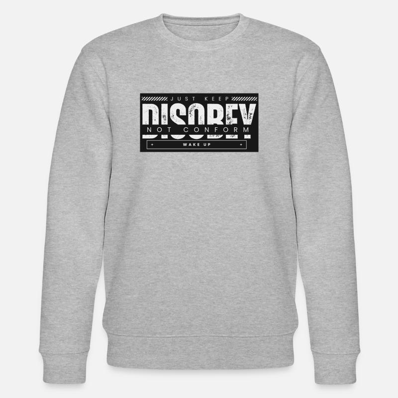 UNGEHORSAM - SIE LEBEN - Stanley/Stella Unisex Bio-Sweatshirt CHANGER  - Grau meliert