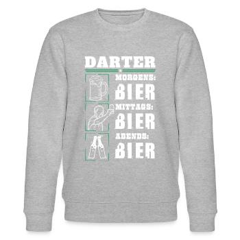 Mon quotidien de dard - Sweat bio CHANGER Stanley/Stella Unisexe - gris chiné - Devant - Nik (191cm) & Marisol (170cm)