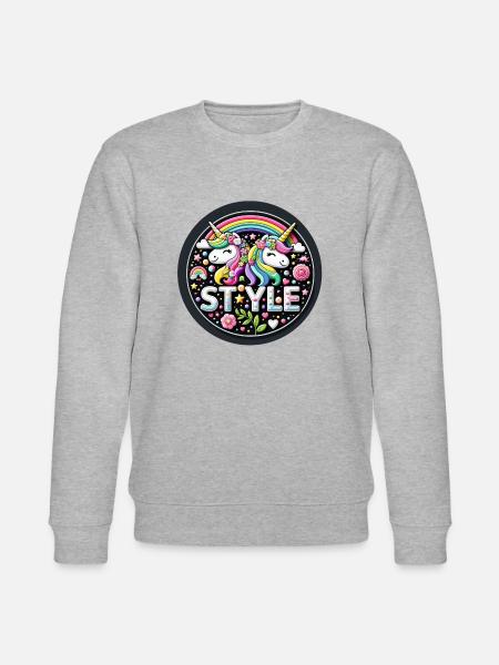 Einhorn1 - Stanley/Stella Unisex Bio-Sweatshirt CHANGER  - Grau meliert