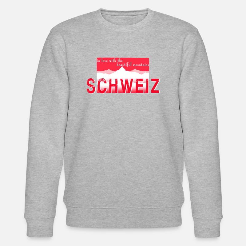 Schweiz Berge - Stanley/Stella Unisex Bio-Sweatshirt CHANGER  - Grau meliert