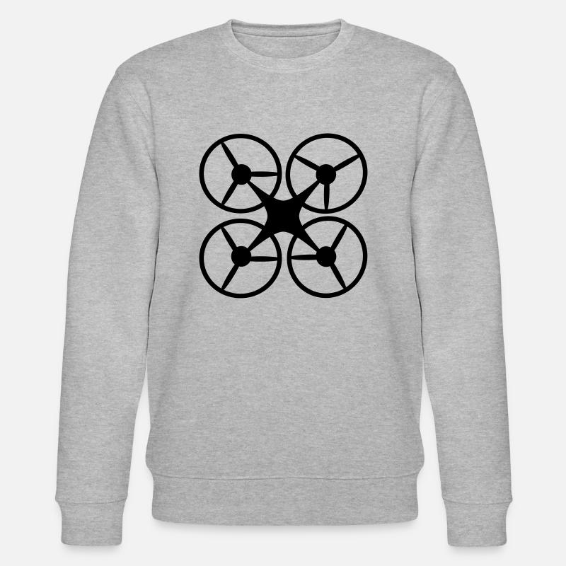 Drohne - Stanley/Stella Unisex Bio-Sweatshirt CHANGER  - Grau meliert