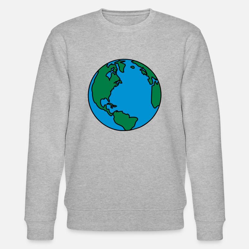 planet_erde_3c - Stanley/Stella Unisex Bio-Sweatshirt CHANGER  - Grau meliert