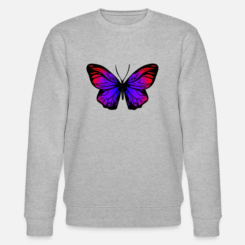Schmetterling - Stanley/Stella Unisex Bio-Sweatshirt CHANGER  - Grau meliert